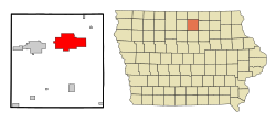 Cerro Gordo County Iowa Incorporated and Unincorporated areas Mason City Highlighted